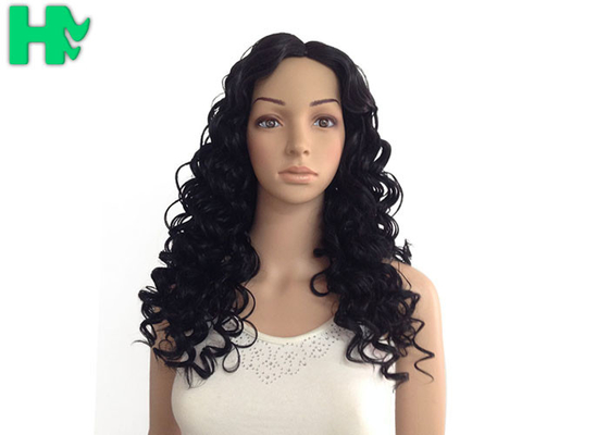 Women Curly Long Synthetic Wigs 8inch - 30inch Dark Brown Customized