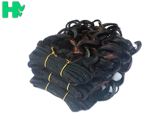 Short 8&quot; Black Synthetic Hair Extensions Highlight With High Temperature Fiber
