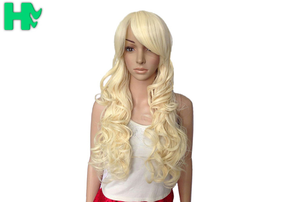 Natural Curly Long Synthetic Wigs Heat Resistant Fiber Tangle Free