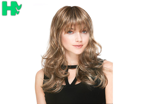 Deep Wave Spiky Hair Wig , Kanekalon Fiber Full Head Wigs Human Hair