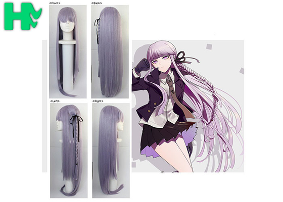 Fancy Wig Cosplays Purple Wig Synthetic Straight Hair Resistant Hair Wig For Women