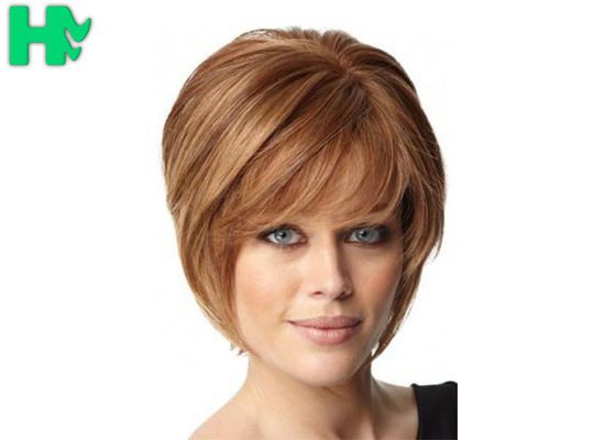 Short Elegance Synthetic Wig For White Women No Shedding &amp; Tangle