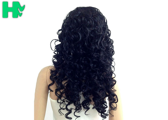Women Curly Long Synthetic Wigs 8inch - 30inch Dark Brown Customized