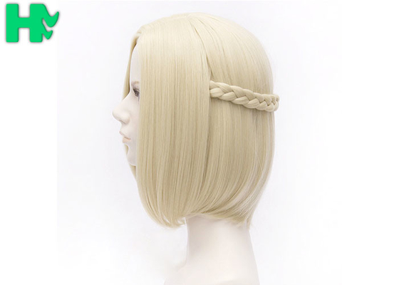 14&quot; Kanekalon Fiber Synthetic Cosplay Wigs Natural Straight For Girls