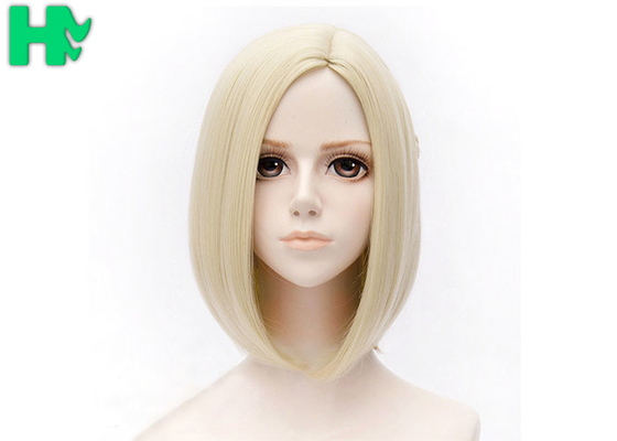 14&quot; Kanekalon Fiber Synthetic Cosplay Wigs Natural Straight For Girls