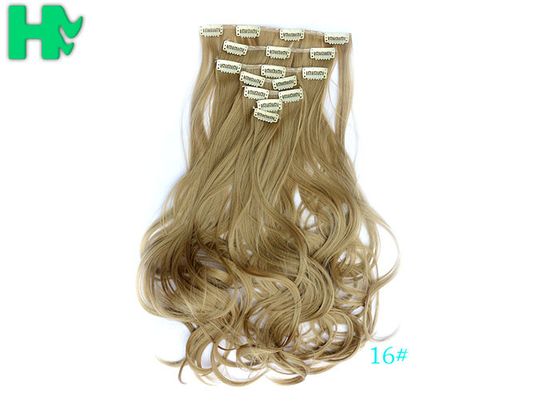 Remy Weft 5A Synthetic Clip In Hair Extensions For Whtie Women 90 Gram - 120 Gram