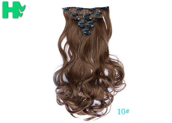 Remy Weft 5A Synthetic Clip In Hair Extensions For Whtie Women 90 Gram - 120 Gram