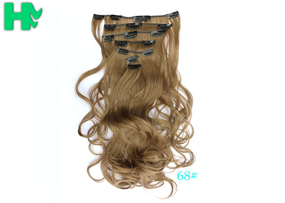 Remy Weft 5A Synthetic Clip In Hair Extensions For Whtie Women 90 Gram - 120 Gram