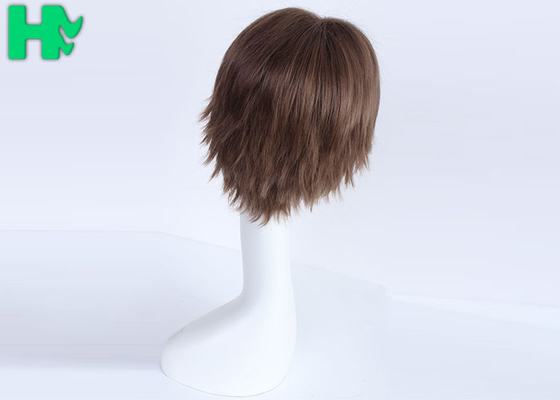 Cute Long Black Cosplay Wig / Kanekalon Cosplay Wigs No Wastage