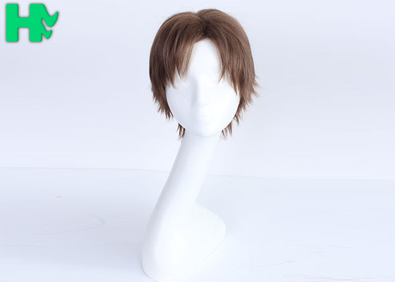 Cute Long Black Cosplay Wig / Kanekalon Cosplay Wigs No Wastage