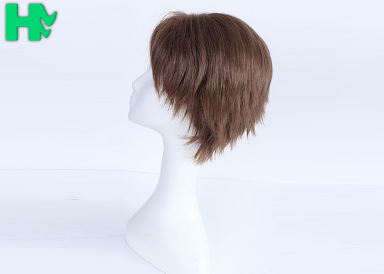 Cute Long Black Cosplay Wig / Kanekalon Cosplay Wigs No Wastage