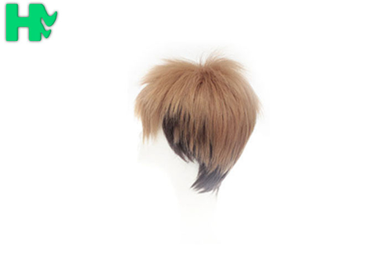 Bobo Synthetic Cosplay Wigs No Tangle , Short Brown Cosplay Wig
