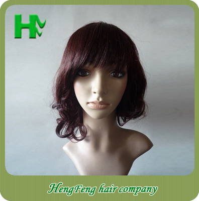 Curly Wave 10 Inch Full Lace Human Hair Wigs With Baby Hair