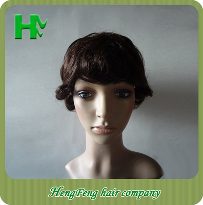 100 Virgin Brazilian Natural Human Hair Wigs No Shedding For White Women