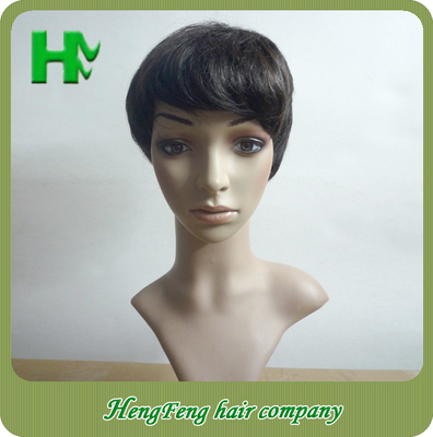 African American Natural Human Hair Wigs Natural Looking 10 Inch
