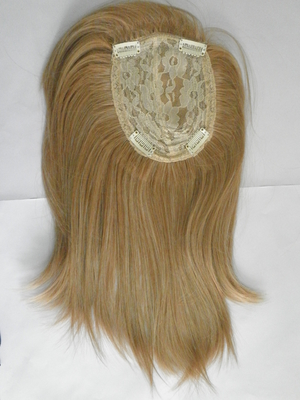 Dark Blonde Toupee Hair Piece High Temperature Fiber For Men