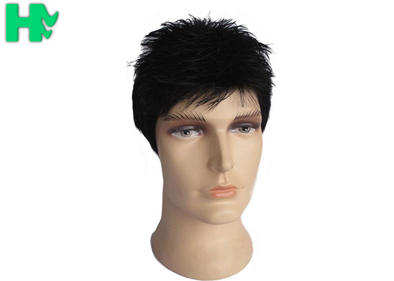 Normal Lace Men Hair Wig 14&quot; , Black Natural Looking Wigs For Men