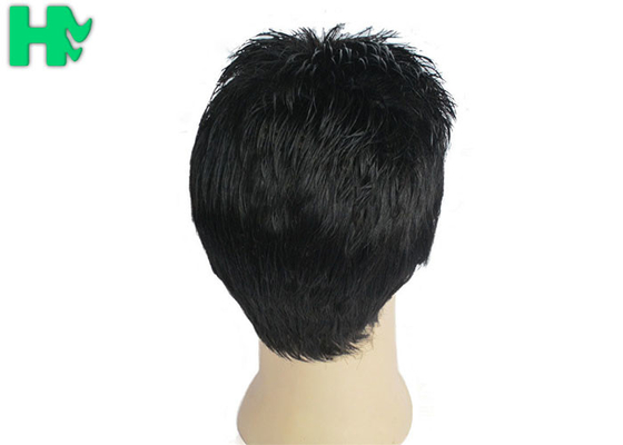 Normal Lace Men Hair Wig 14&quot; , Black Natural Looking Wigs For Men