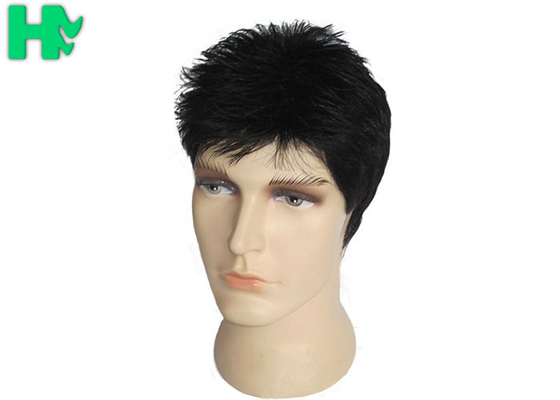 Normal Lace Men Hair Wig 14&quot; , Black Natural Looking Wigs For Men