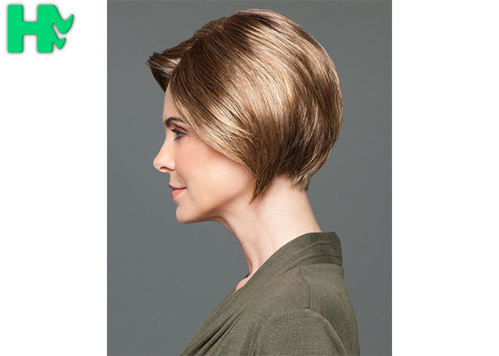 Layer Glueless Heat Friendly Wigs Black Mixed Blonde Machine Made