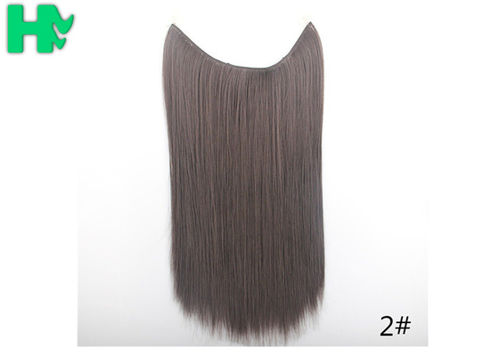 Tangle Free Natural Synthetic Colored Hair Extensions Clip In with 16&quot;