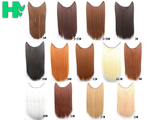 Tangle Free Natural Synthetic Colored Hair Extensions Clip In with 16&quot;