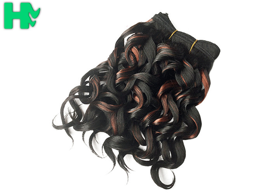 Short 8&quot; Black Synthetic Hair Extensions Highlight With High Temperature Fiber