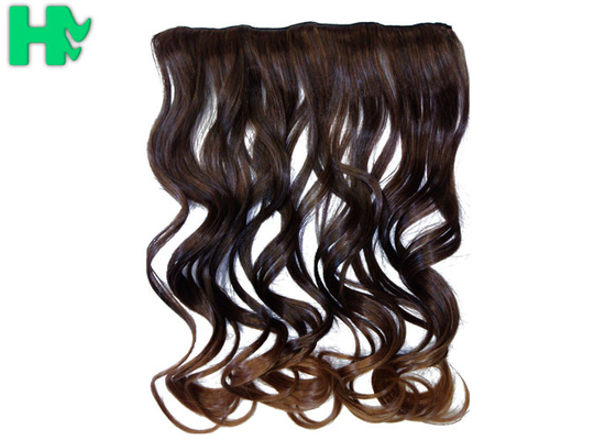 Silky Korea Clip In Synthetic Hair Extensions Heat Resistant Natural Looking