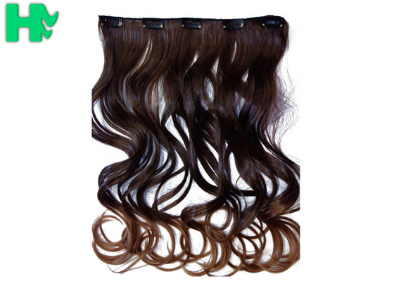 Silky Korea Clip In Synthetic Hair Extensions Heat Resistant Natural Looking