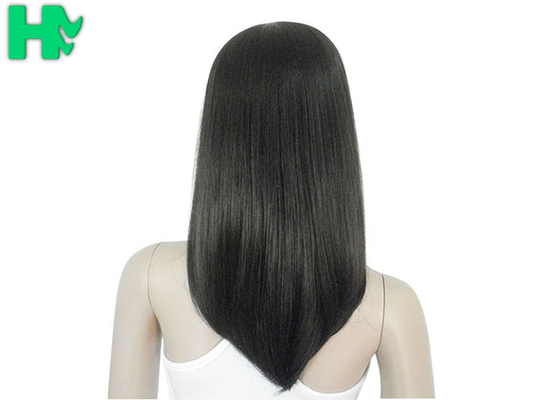 32&quot; Humen Synthetic Black Wigs Normal Lace Single Bleached Knots