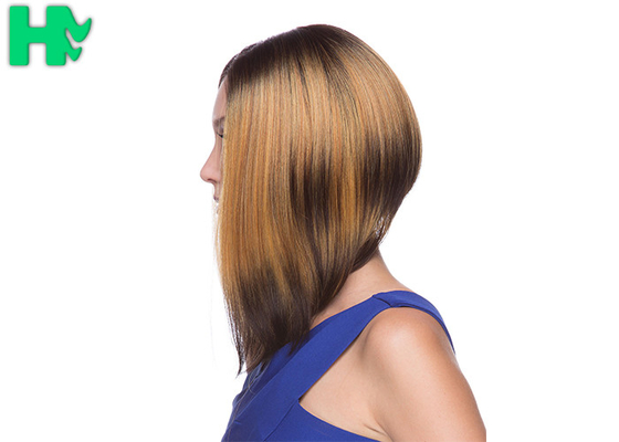 Layered Short Blonde Bob Wig Heat Resistant Synthetic Hair Extensions