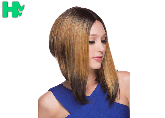 Layered Short Blonde Bob Wig Heat Resistant Synthetic Hair Extensions