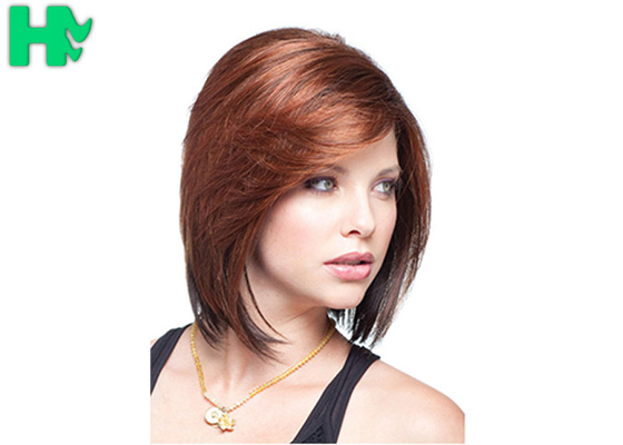 5 cm Straight Front Lace Synthetic Hair Wigs With Bleached Knots