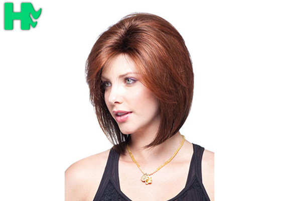5 cm Straight Front Lace Synthetic Hair Wigs With Bleached Knots