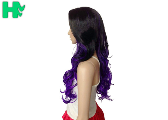 Black Long Curly Synthetic Wigs For White Women 200 gram - 30 gram