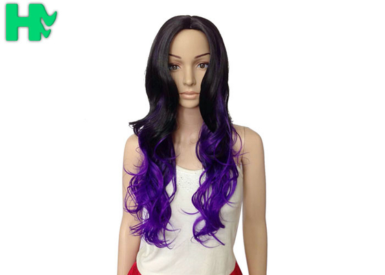 Black Long Curly Synthetic Wigs For White Women 200 gram - 30 gram