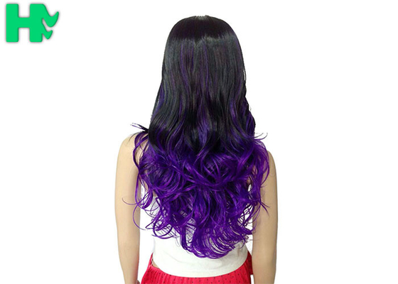 Black Long Curly Synthetic Wigs For White Women 200 gram - 30 gram
