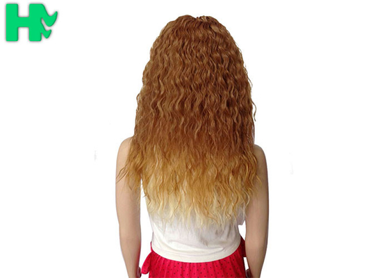 100 Kanekalon Fiber Long Synthetic Wigs High Grade SGS Certification