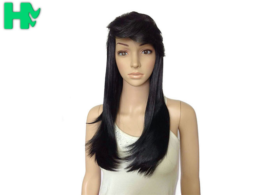 High Temperature Fiber Long Straight Synthetic Wigs With Bangs