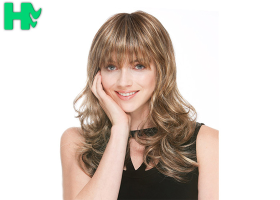 Deep Wave Spiky Hair Wig , Kanekalon Fiber Full Head Wigs Human Hair