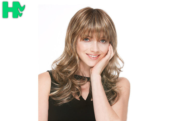 Deep Wave Spiky Hair Wig , Kanekalon Fiber Full Head Wigs Human Hair