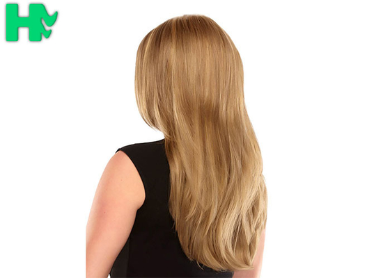 Charming Centre Parting Long Synthetic Wigs Silky Straight Light Brown Wig