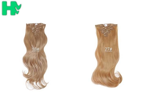 Colorful 20'' Heat Resistant Synthetic Hair Extensions Body Wave No Shedding