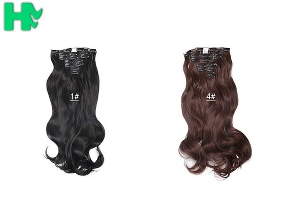 Colorful 20'' Heat Resistant Synthetic Hair Extensions Body Wave No Shedding