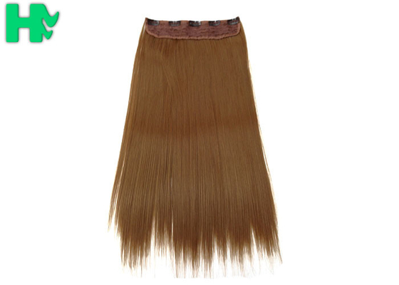 Silky Straight Long Synthetic Hair Extensions For Black Women With Clip