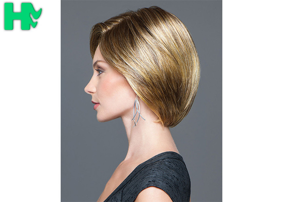 Silk Straight Short Heat Safe Synthetic Wigs No Shedding Professional
