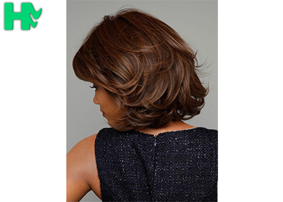 Bleached Knots Lace Short Synthetic Wigs Soft Silky 14 Inch Body Wave