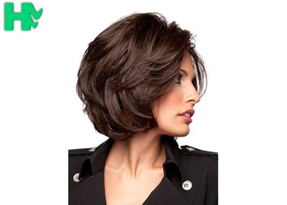 Girls Synthetic Short Curly Afro Wigs Body Wave With Natural Black