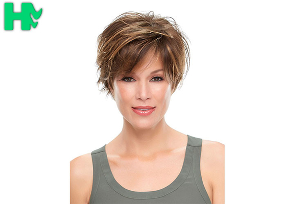 Kanekalon Fiber Short Synthetic Wigs Straight , Short Bob Hair Wigs
