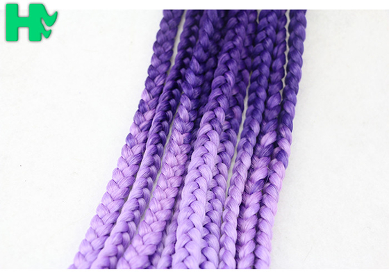Braid Purple 24 Inch Synthetic Hair Pieces , False Hair Pieces Hair Extensions Type